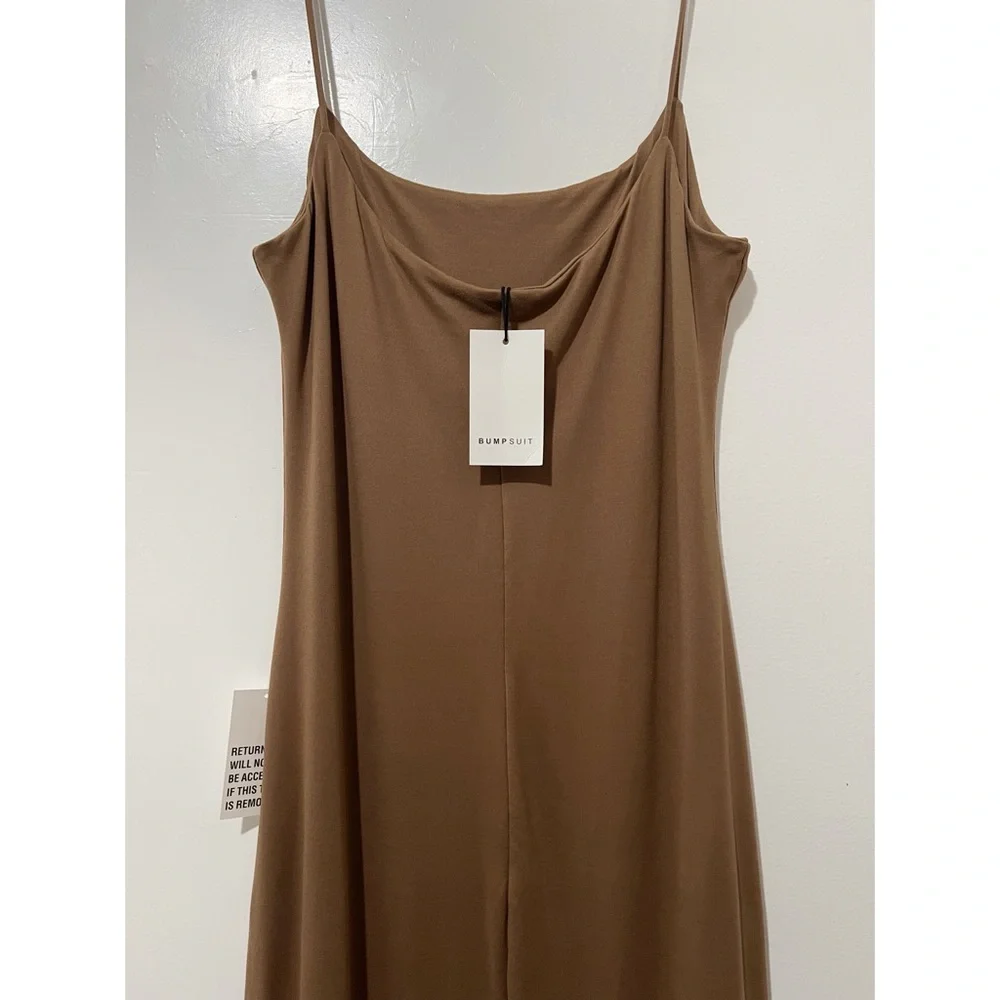 BUMPSUIT The Brigitte Maternity Midi Dress in Mocha Size XL - Picture 3 of 11
